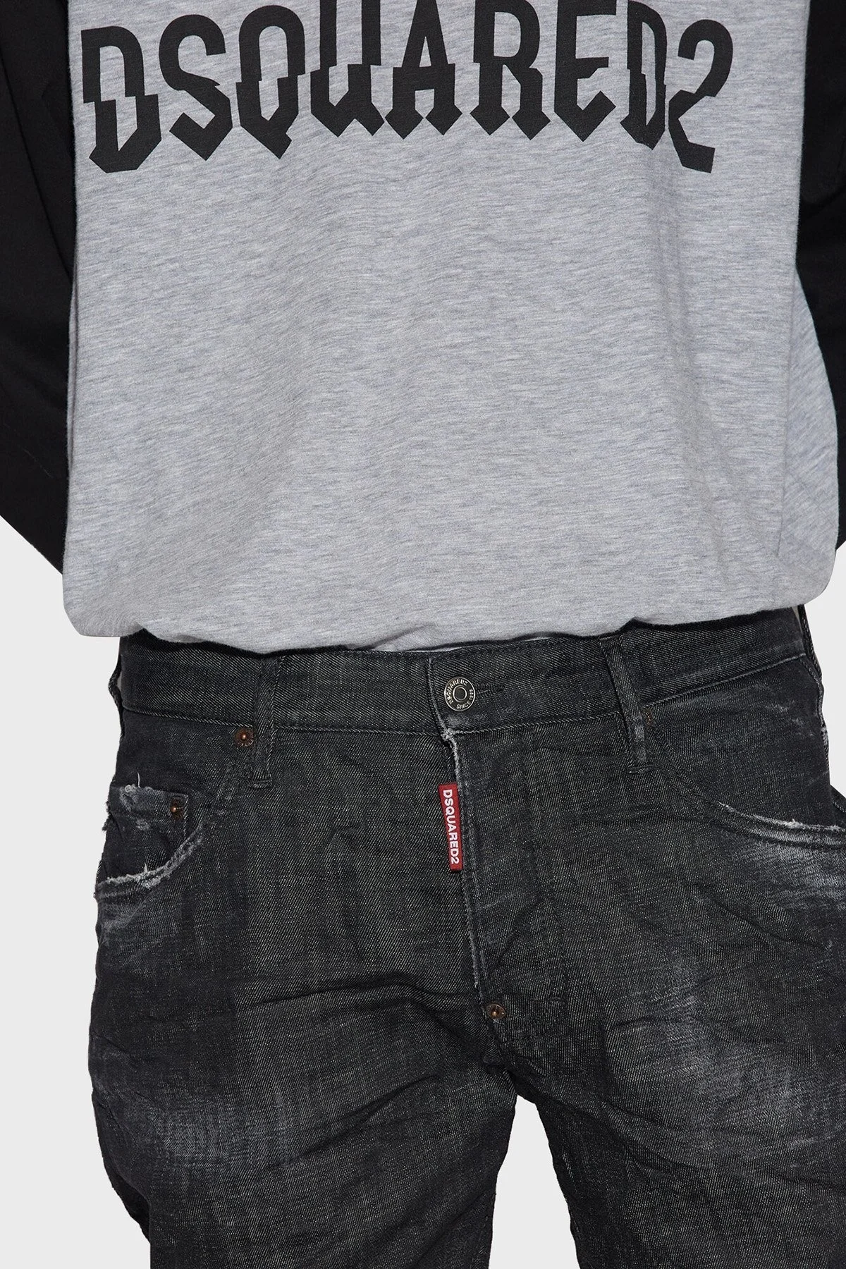Dsquared2 Skater Streç Pamuklu Normal Bel Slim Fit Jeans Erkek Kot Pantolon S74LB1228 S30357 900 SİYAH - 3
