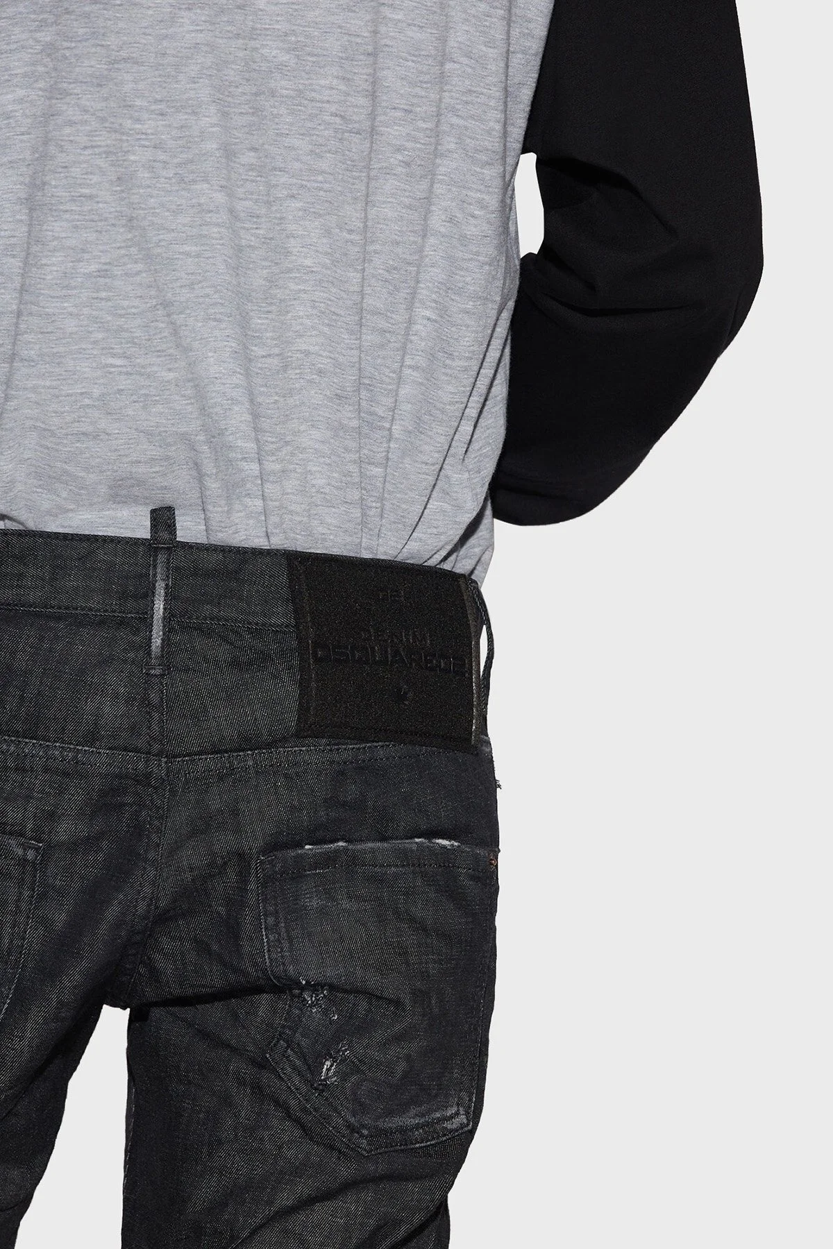 Dsquared2 Skater Streç Pamuklu Normal Bel Slim Fit Jeans Erkek Kot Pantolon S74LB1228 S30357 900 SİYAH - 5