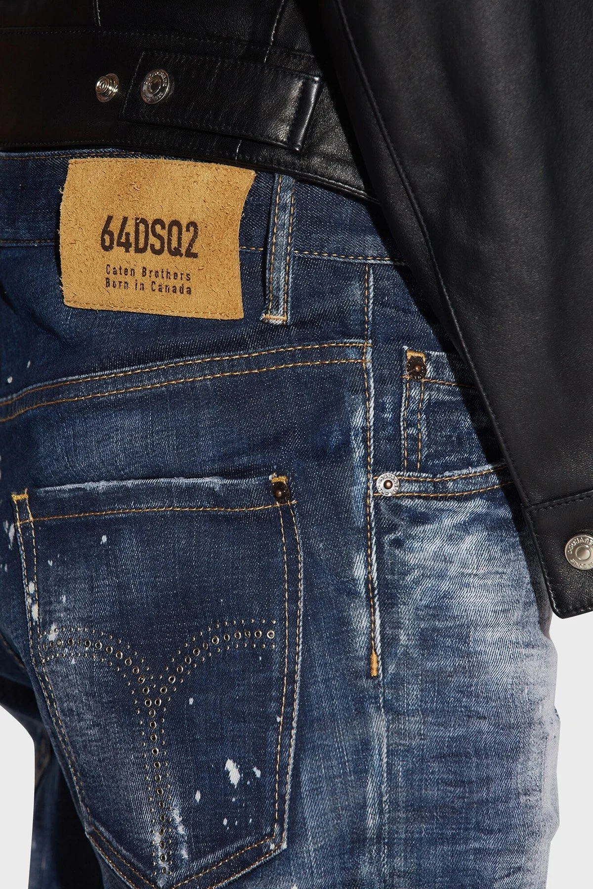 Dsquared2 Skater Streç Pamuklu Normal Bel Slim Fit Jeans Erkek Kot Pantolon S74LB1232 S30342 470 LACİVERT - 7