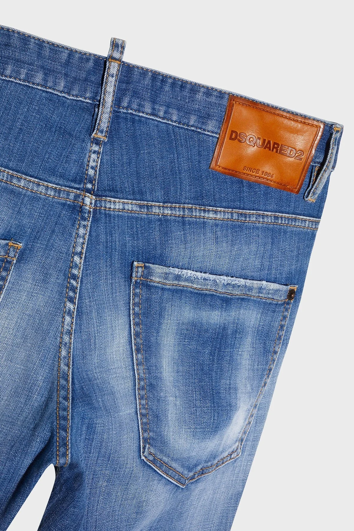 Dsquared2 Skater Streç Pamuklu Normal Bel Slim Fit Jeans Erkek Kot Pantolon S74LB1276 S30342 470 LACİVERT - 7