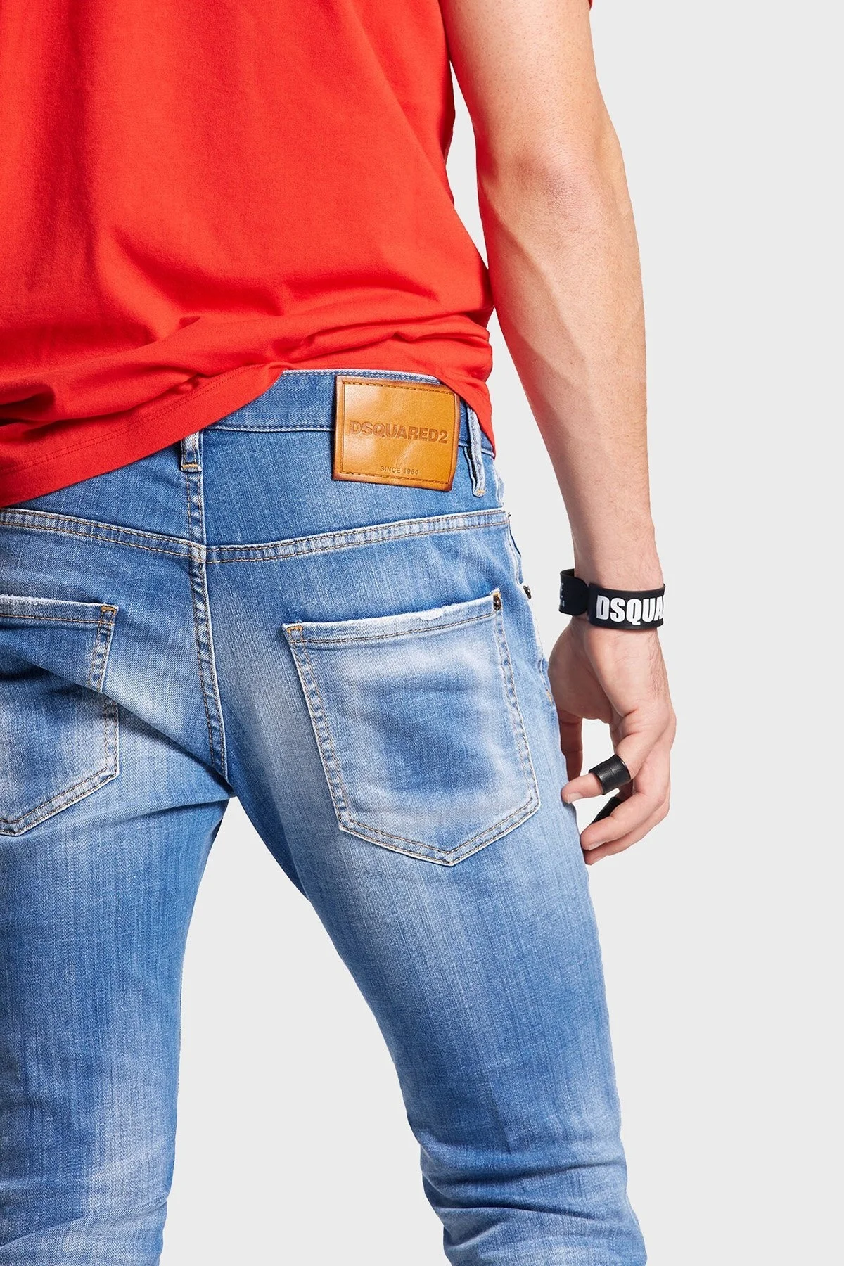 Dsquared2 Skater Streç Pamuklu Normal Bel Slim Fit Jeans Erkek Kot Pantolon S74LB1276 S30342 470 LACİVERT - 8