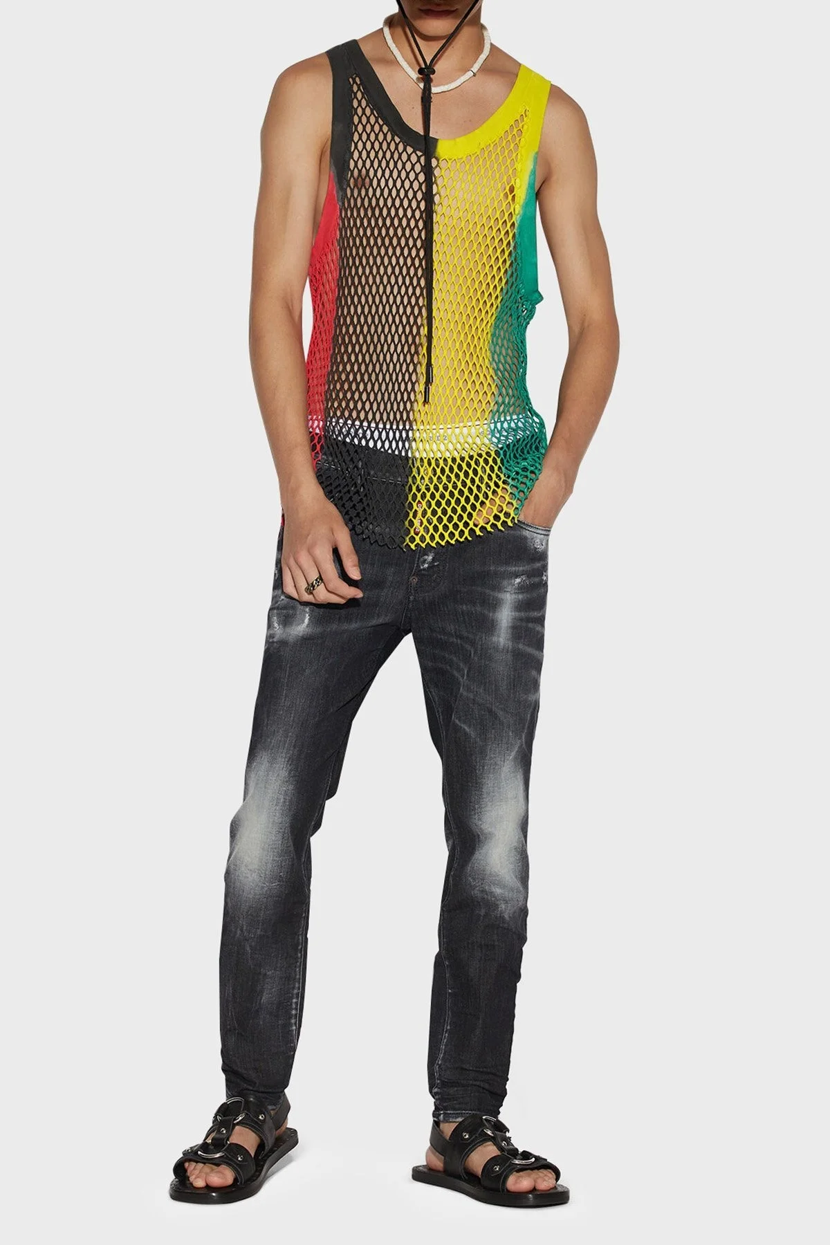 Dsquared2 Skater Streç Pamuklu Slim Fit Dar Paça Jeans Erkek Kot Pantolon S71LB1201 S30503 900 SİYAH - 1