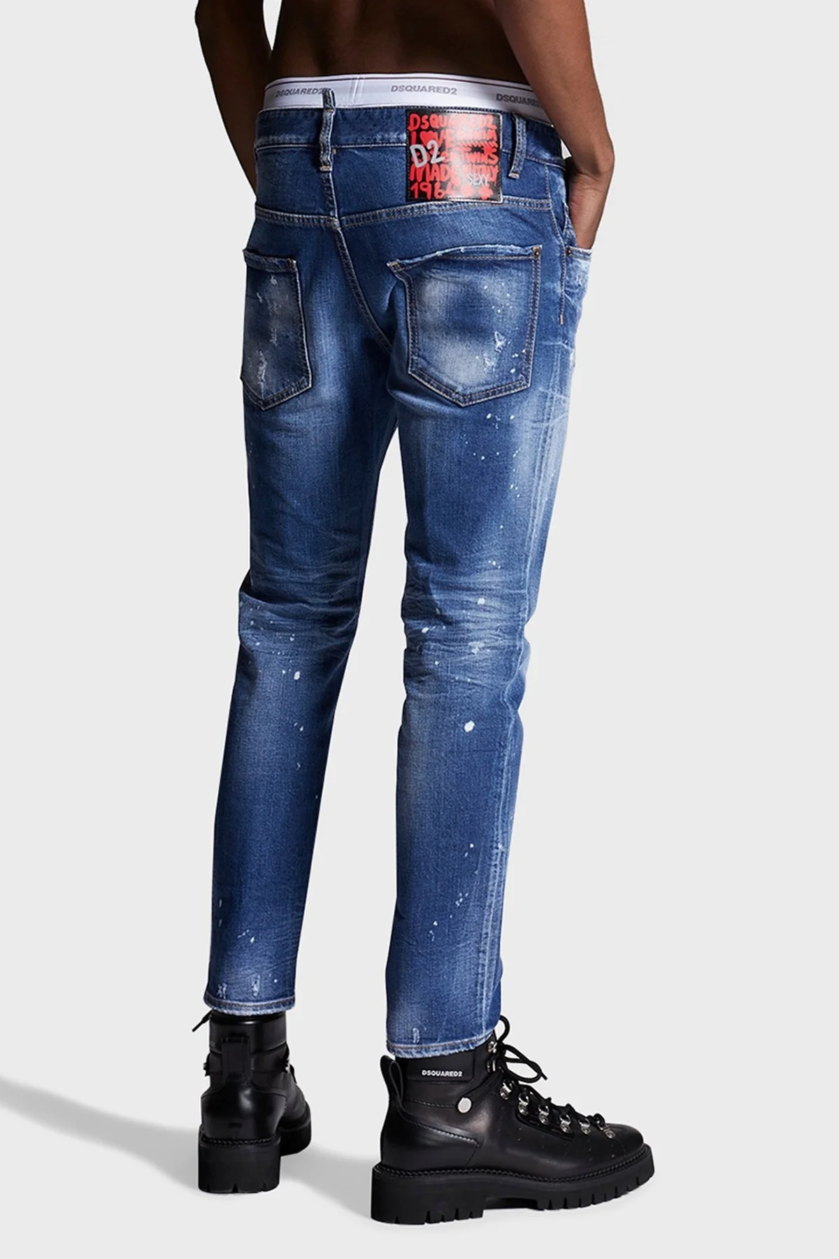 Dsquared2 Slim Fit Pamuklu Jeans Erkek Kot Pantolon S74LB0969 S30663 470 LACİVERT - 2