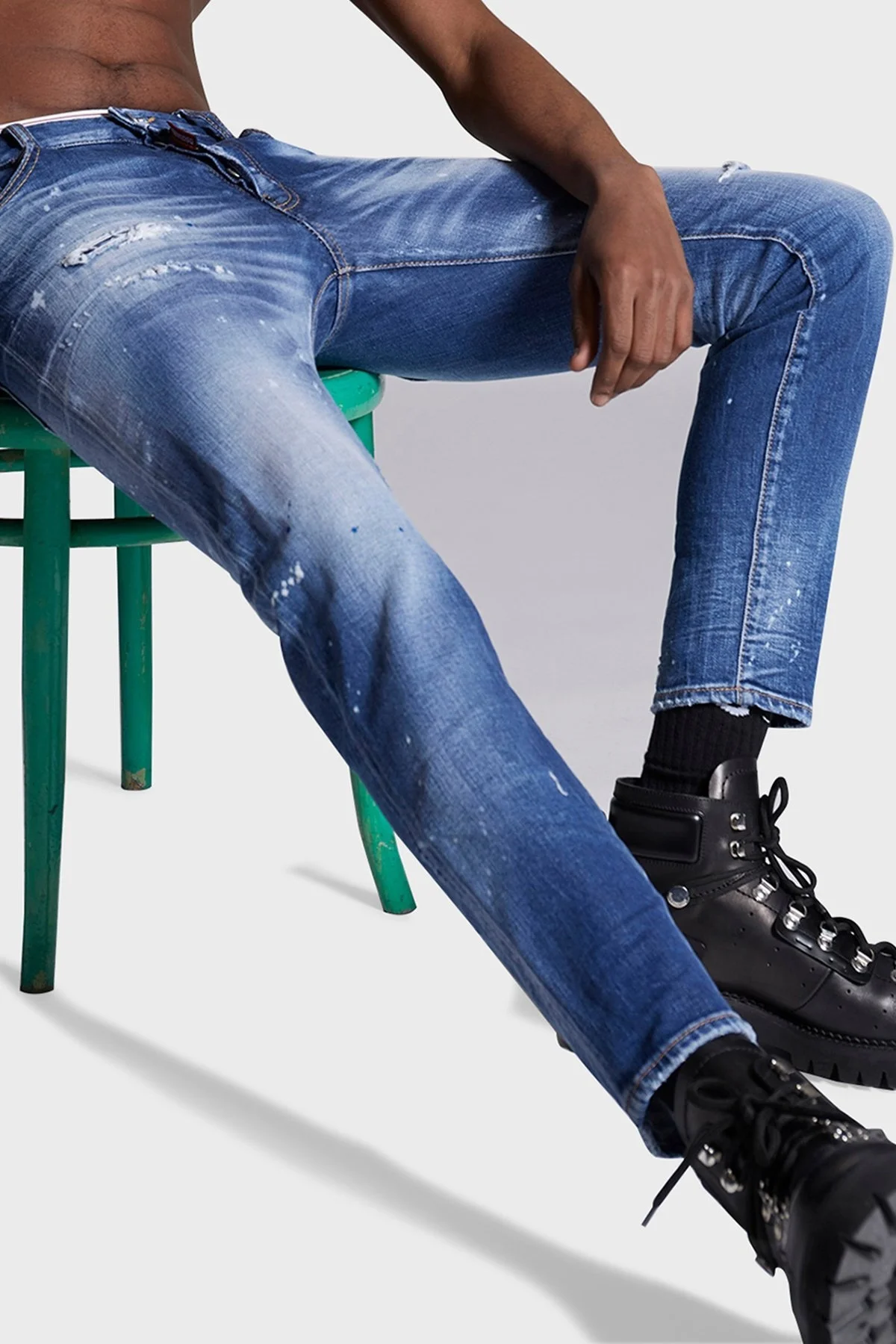 Dsquared2 Slim Fit Pamuklu Jeans Erkek Kot Pantolon S74LB0969 S30663 470 LACİVERT - 3