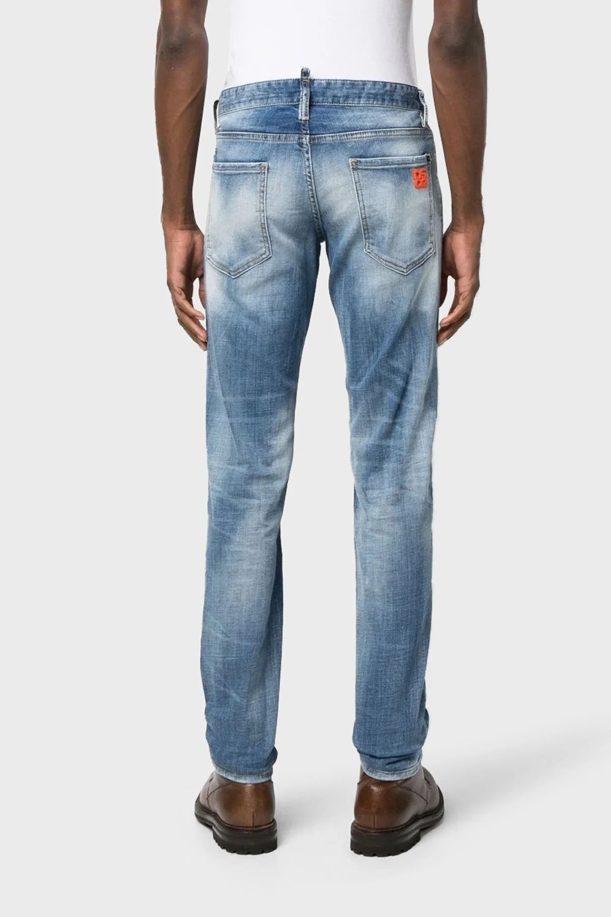 Dsquared2 Slim Pamuklu Normal Bel Slim Fit Düz Paça Jeans Erkek Kot Pantolon S71LB1175 S30664 470 LACİVERT - 2