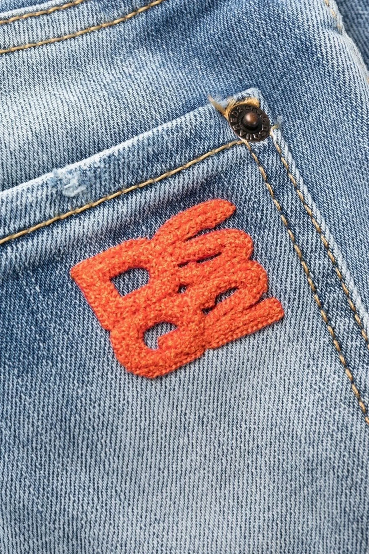 Dsquared2 Slim Pamuklu Normal Bel Slim Fit Düz Paça Jeans Erkek Kot Pantolon S71LB1175 S30664 470 LACİVERT - 5