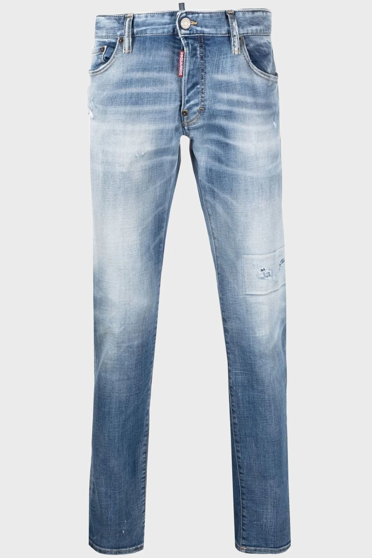 Dsquared2 Slim Pamuklu Normal Bel Slim Fit Düz Paça Jeans Erkek Kot Pantolon S71LB1175 S30664 470 LACİVERT - 6