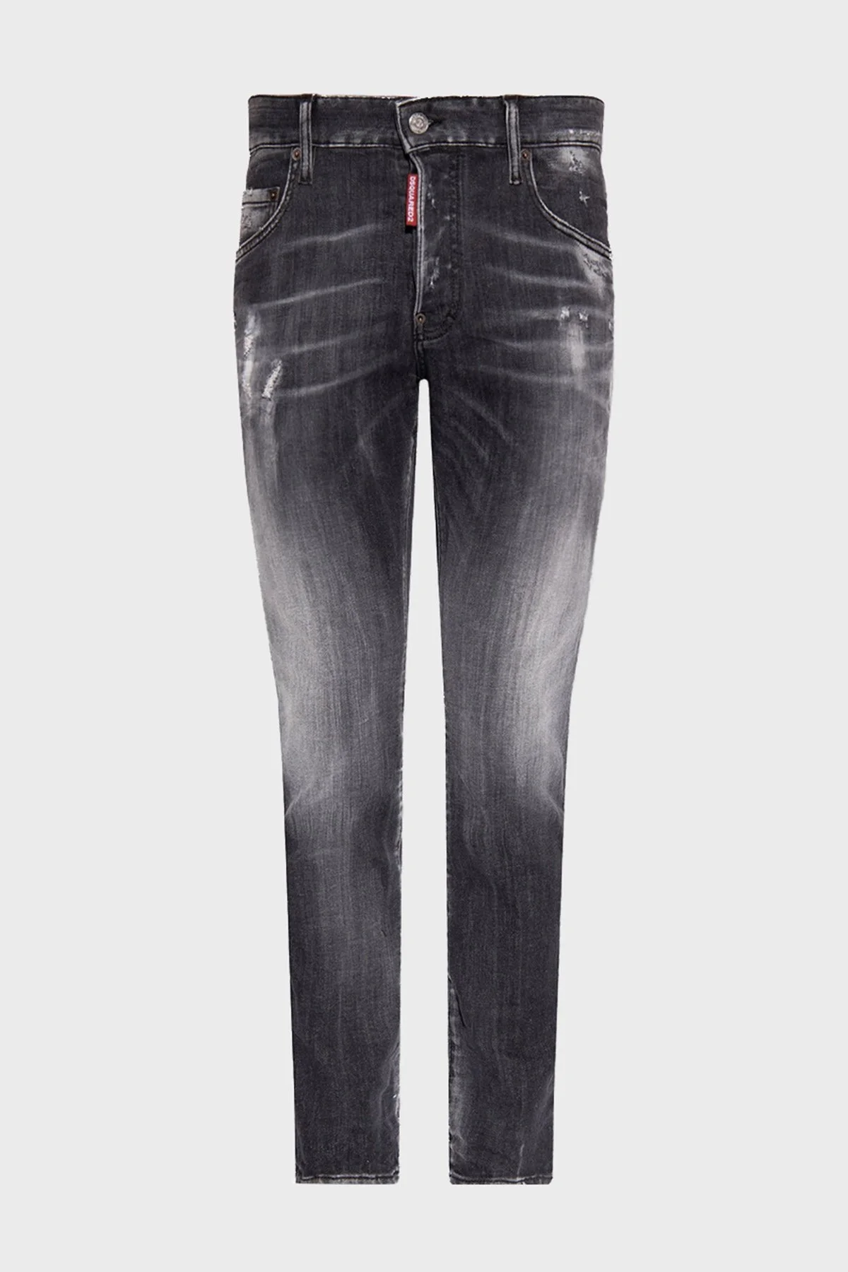 Dsquared2 Streç Pamuklu Düşük Bel Skinny Skater Jeans Erkek Kot Pantolon S74LB1214 S30503 900 SİYAH - 5