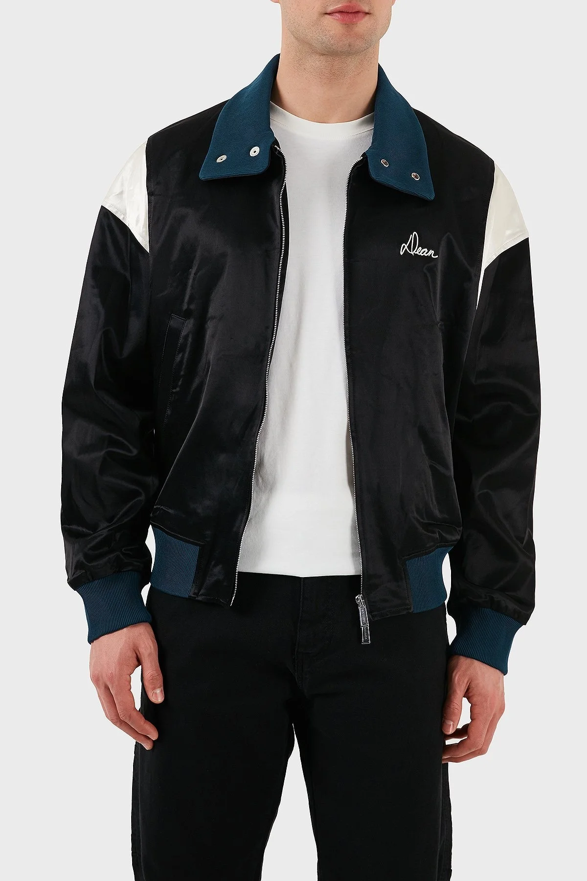 Dsquared2 Streç Pamuklu Regular Fit Dik Yaka Renk Bloklu Erkek Ceket S74AM1457 S78101 900 SİYAH - 7