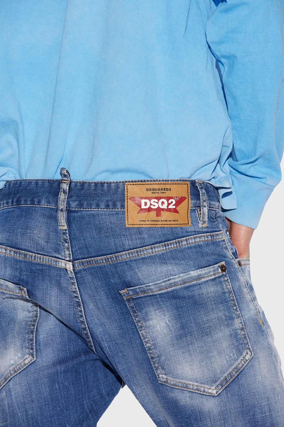 Dsquared2 Streç Pamuklu Sexy Twist Slim Fit Jeans Erkek Kot Pantolon S71LB1122 S30342 470 LACİVERT - 5