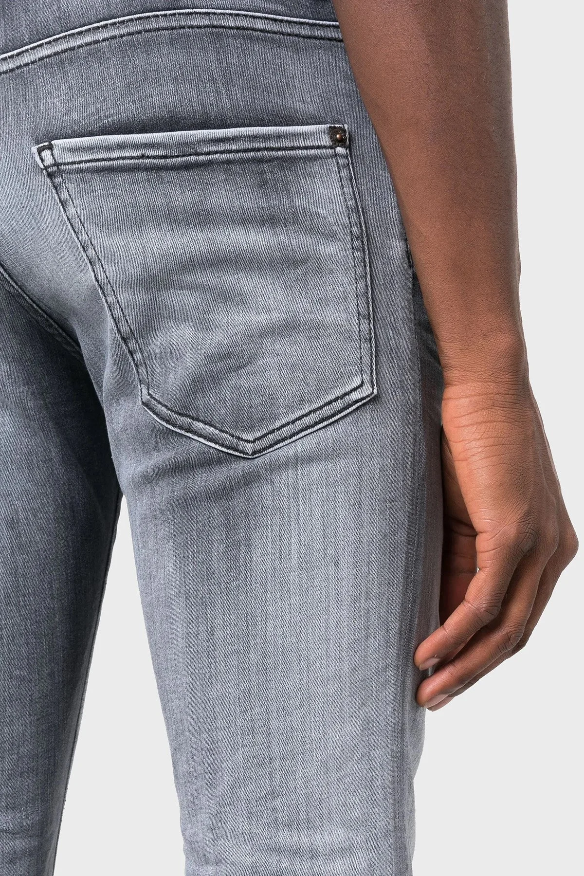 Dsquared2 Streç Pamuklu Skinny Fit Jeans Erkek Kot Pantolon S71LB1339 S30503 900 GRİ - 4