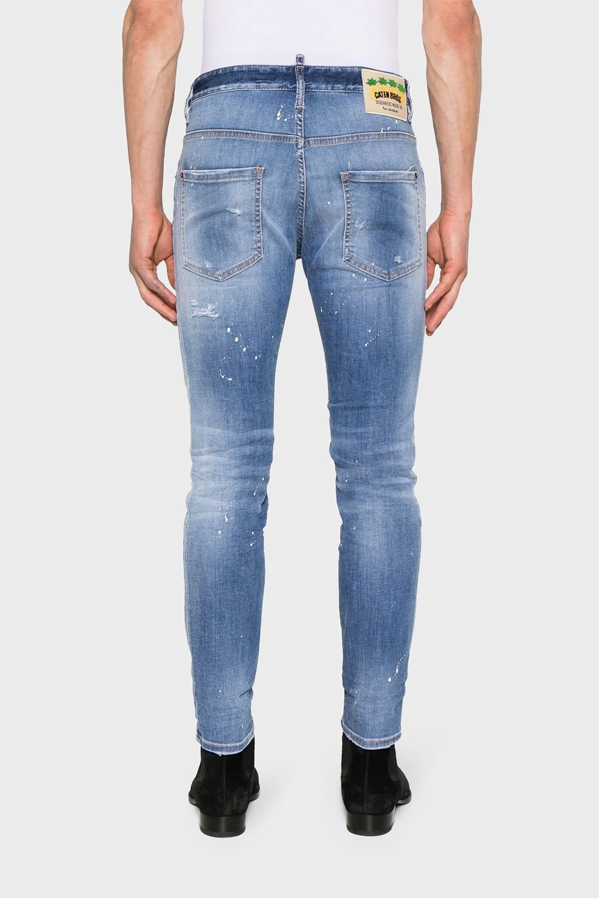 Dsquared2 Streç Pamuklu Skinny Fit Jeans Erkek Kot Pantolon S71LB1362 S30789 470 LACİVERT - 2