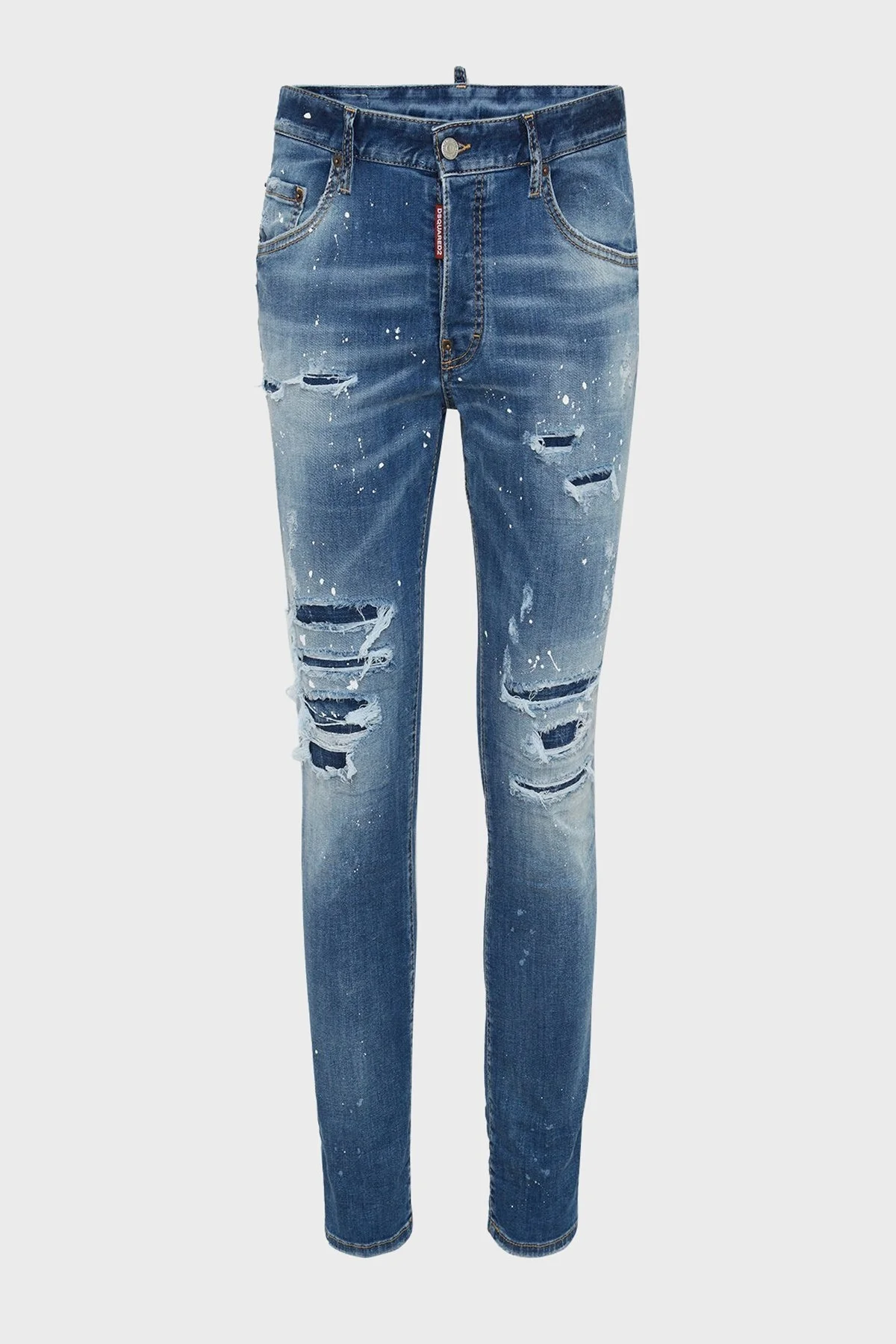 Dsquared2 Streç Pamuklu Skinny Fit Jeans Erkek Kot Pantolon S71LB1362 S30789 470 LACİVERT - 5