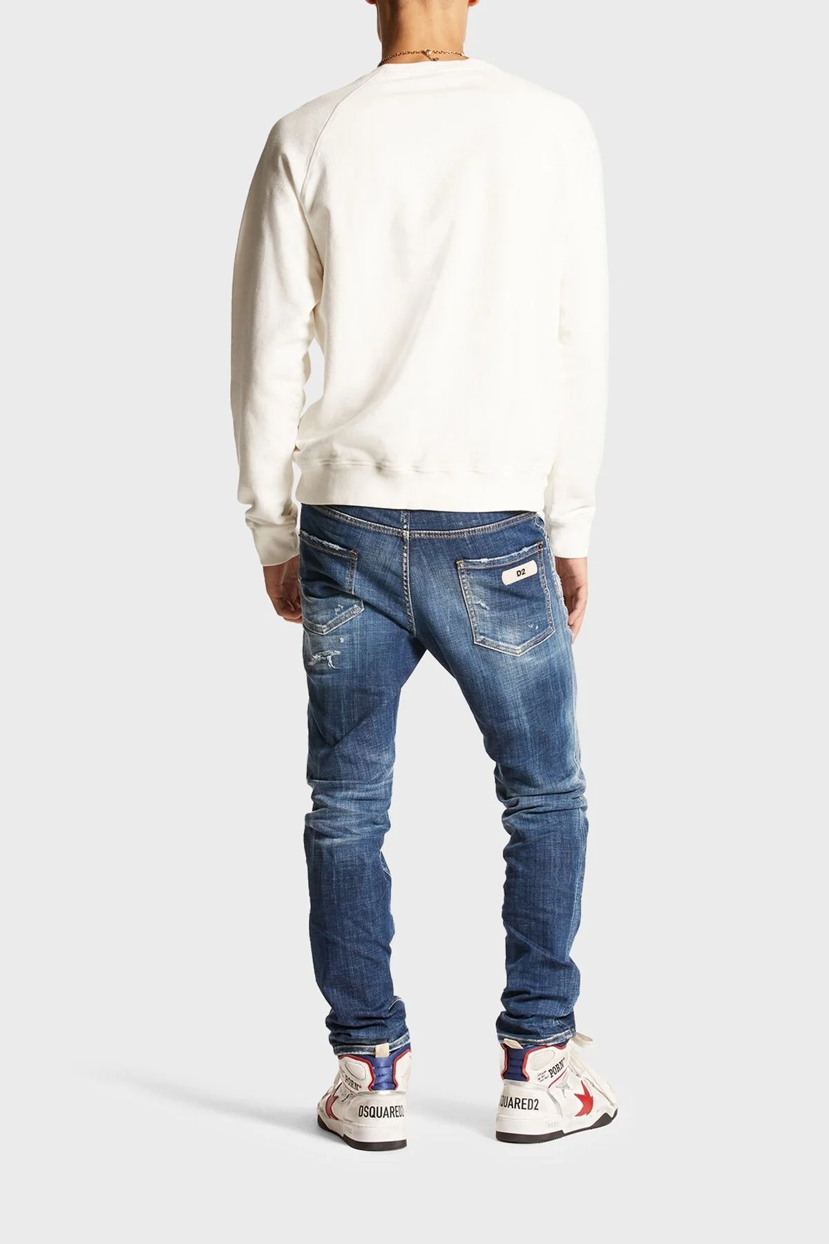 Dsquared2 Streç Pamuklu Skinny Fit Jeans Erkek Kot Pantolon S71LB1365 S30342 470 LACİVERT - 2