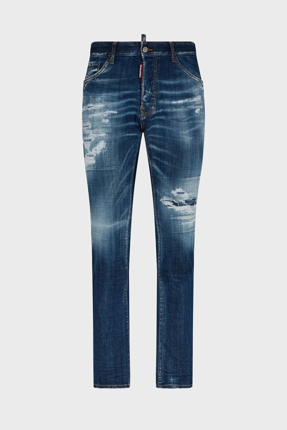 Dsquared2 Streç Pamuklu Skinny Fit Jeans Erkek Kot Pantolon S71LB1365 S30342 470 LACİVERT - 5