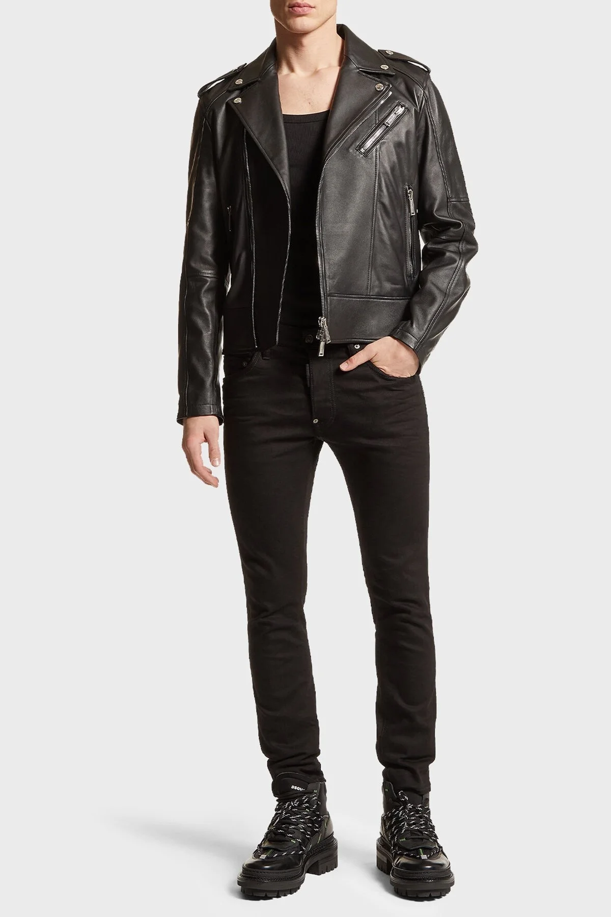 Dsquared2 Streç Pamuklu Skinny Fit Jeans Erkek Kot Pantolon S74LB1427 S30564 900 SİYAH - 1