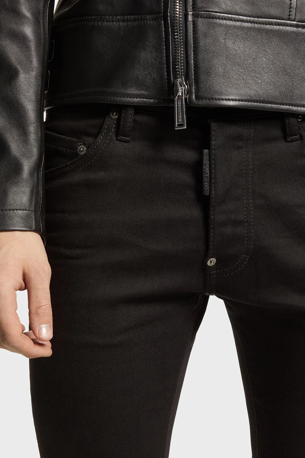 Dsquared2 Streç Pamuklu Skinny Fit Jeans Erkek Kot Pantolon S74LB1427 S30564 900 SİYAH - 3