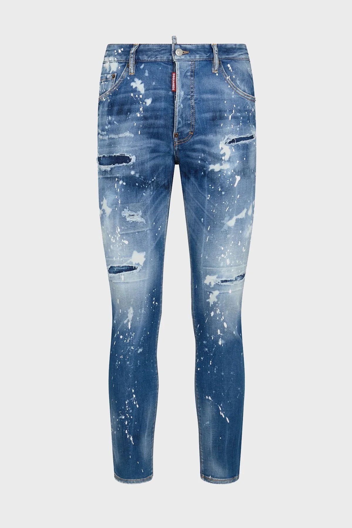 Dsquared2 Streç Pamuklu Skinny Fit Jeans Erkek Kot Pantolon S74LB1443 S30789 470 LACİVERT - 5