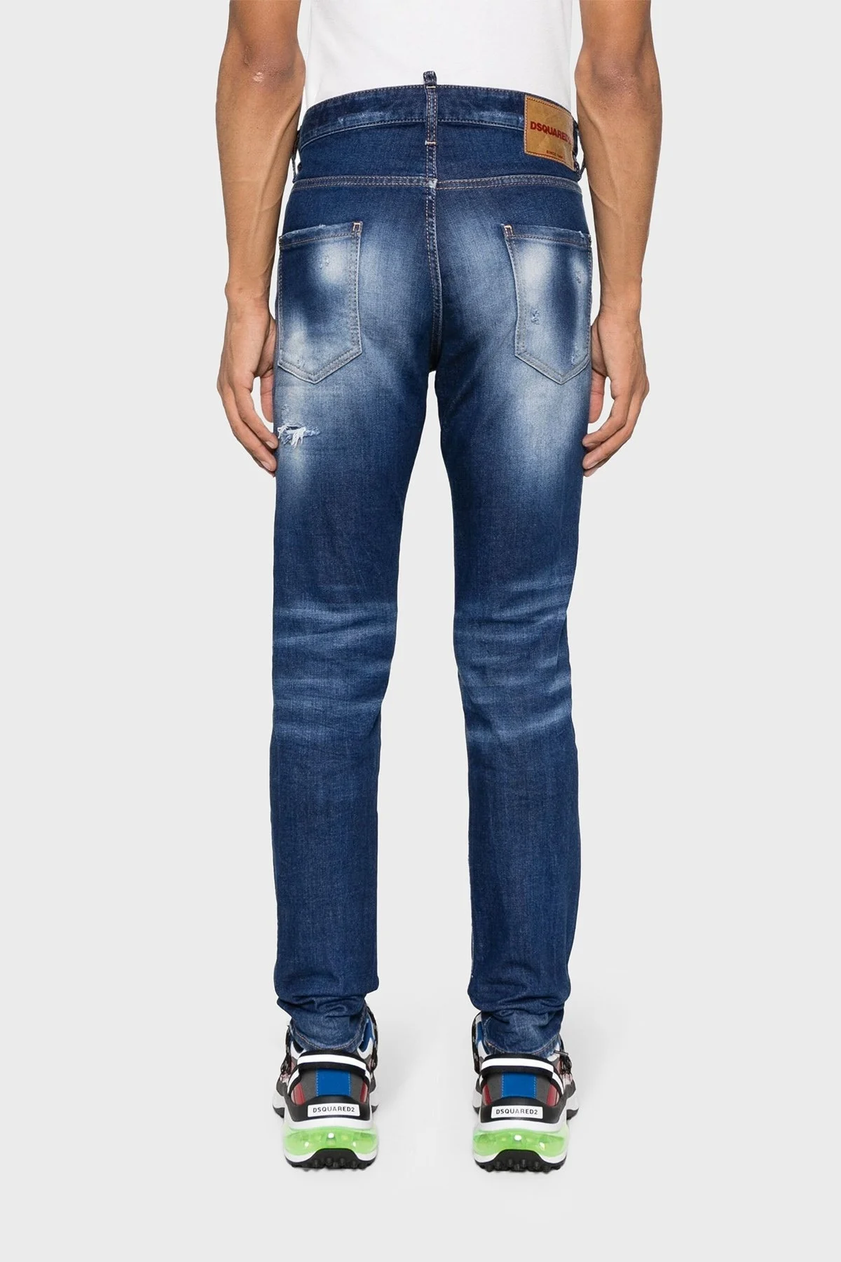 Dsquared2 Streç Pamuklu Skinny Fit Jeans Erkek Kot Pantolon S74LB1452 S30663 470 LACİVERT - 1
