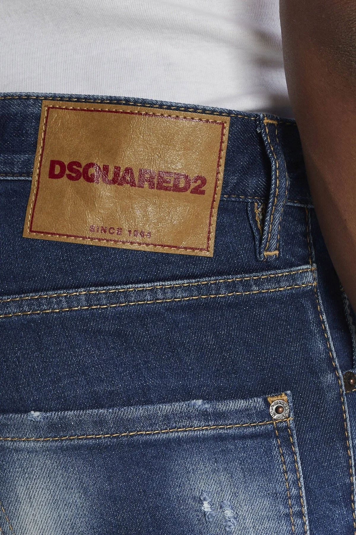 Dsquared2 Streç Pamuklu Skinny Fit Jeans Erkek Kot Pantolon S74LB1452 S30663 470 LACİVERT - 4