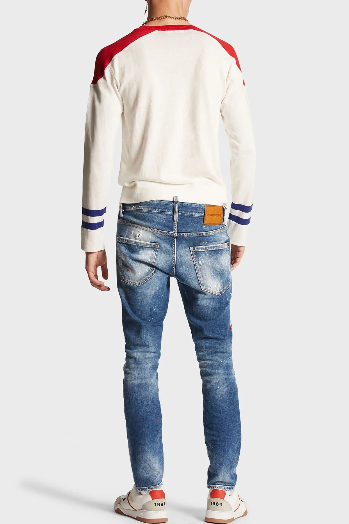 Dsquared2 Streç Pamuklu Skinny Fit Jeans Erkek Kot Pantolon S74LB1456 S30663 470 LACİVERT - 2