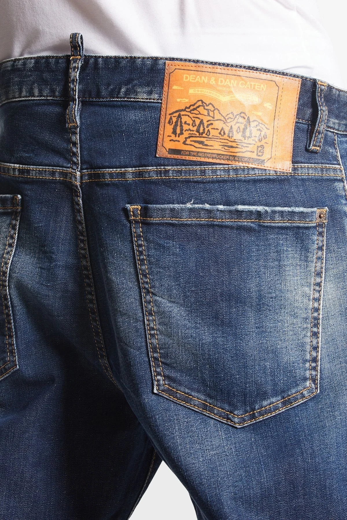 Dsquared2 Streç Pamuklu Skinny Fit Jeans Erkek Kot Pantolon S74LB1461 S30789 470 LACİVERT - 4