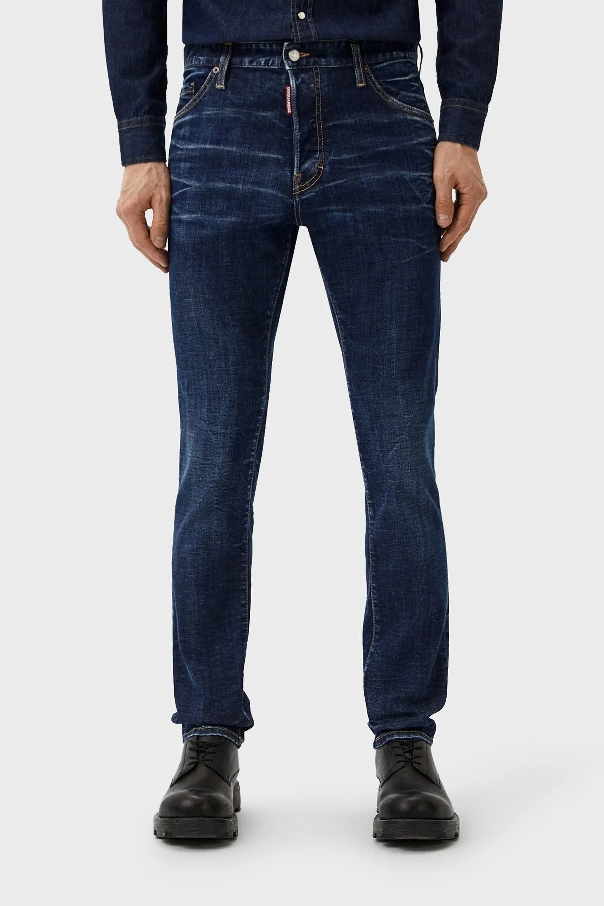 Dsquared2 Streç Pamuklu Skinny Fit Jeans Erkek Kot Pantolon S74LB1467 S30342 470 LACİVERT - 1