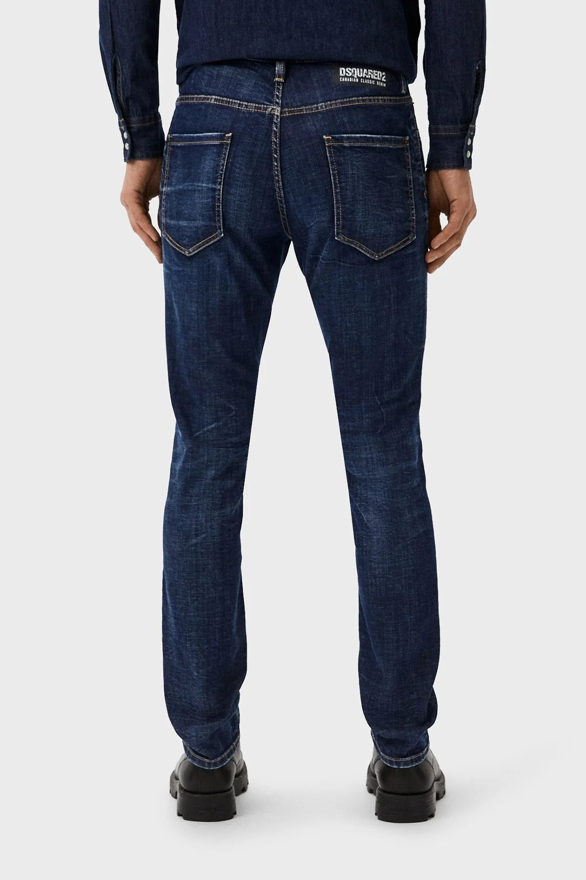 Dsquared2 Streç Pamuklu Skinny Fit Jeans Erkek Kot Pantolon S74LB1467 S30342 470 LACİVERT - 2