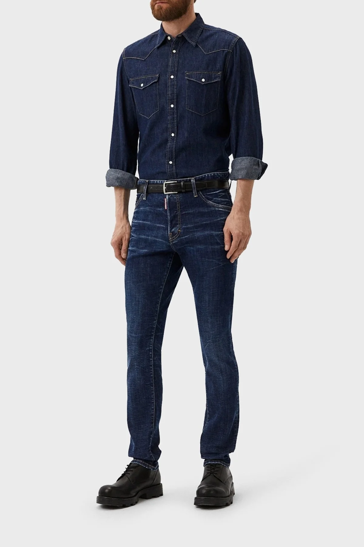 Dsquared2 Streç Pamuklu Skinny Fit Jeans Erkek Kot Pantolon S74LB1467 S30342 470 LACİVERT - 3