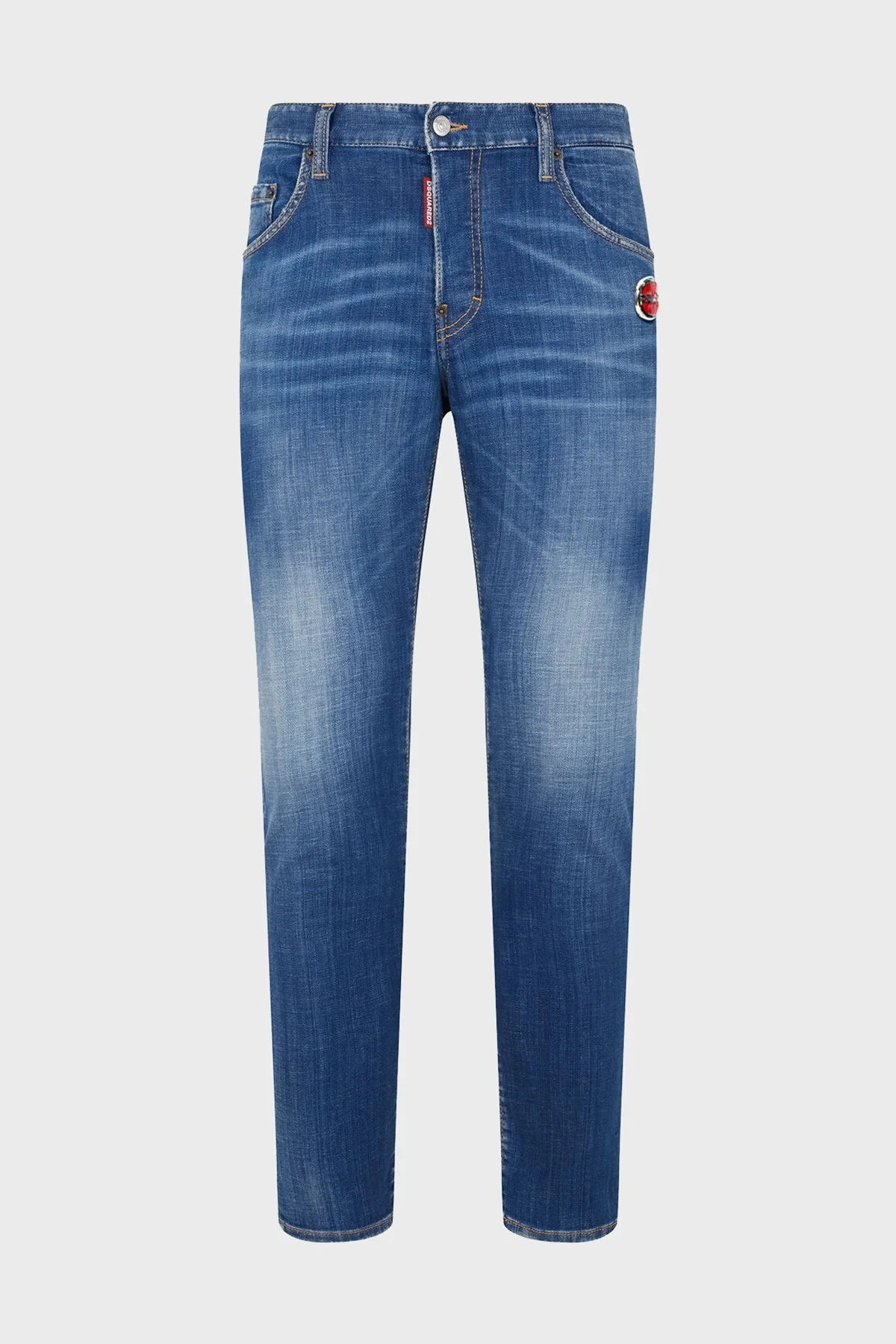 Dsquared2 Streç Pamuklu Skinny Fit Jeans Erkek Kot Pantolon S74LB1471 S30342 470 LACİVERT - 5