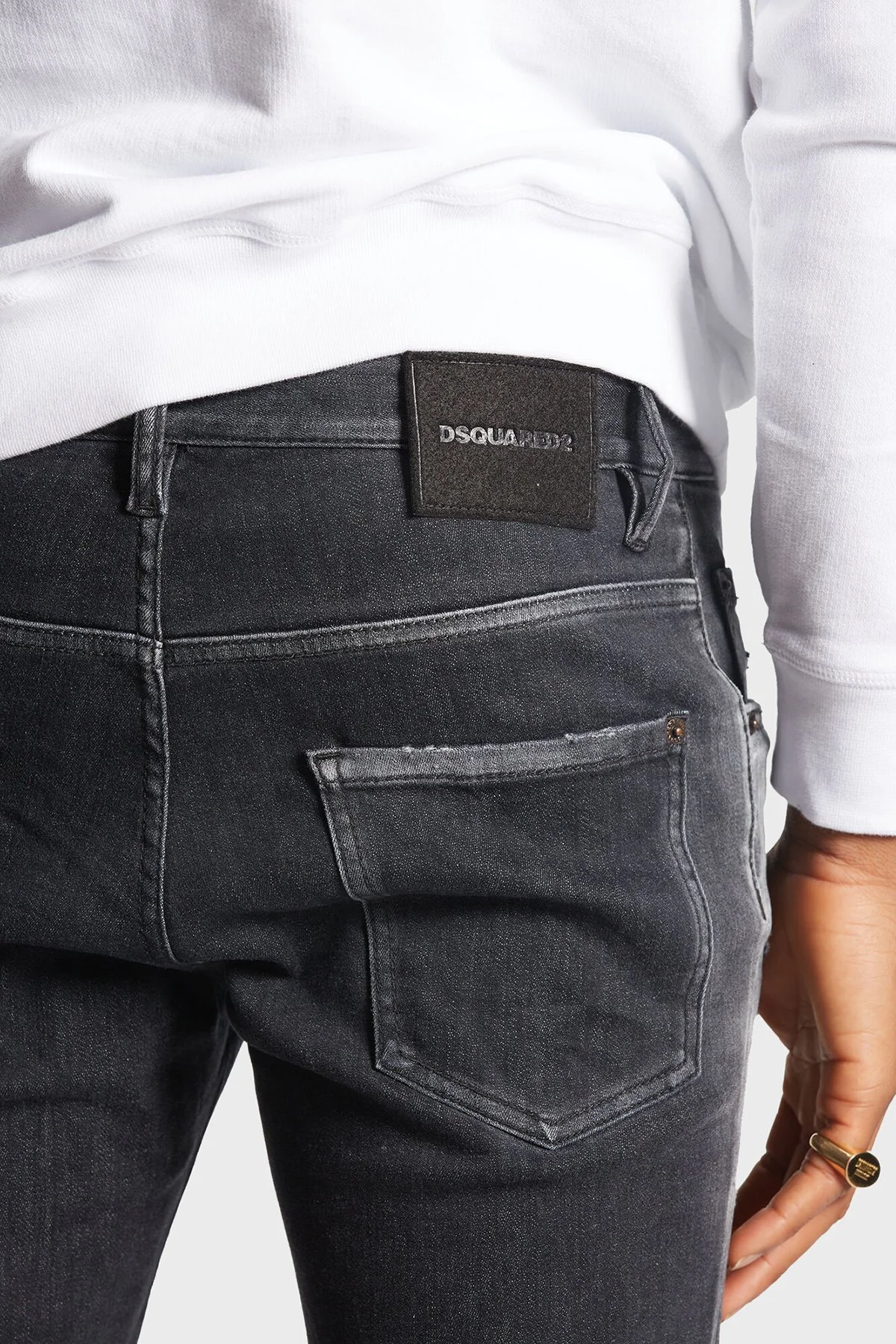 Dsquared2 Streç Pamuklu Skinny Fit Jeans Erkek Kot Pantolon S74LB1474 S30503 900 SİYAH - 9