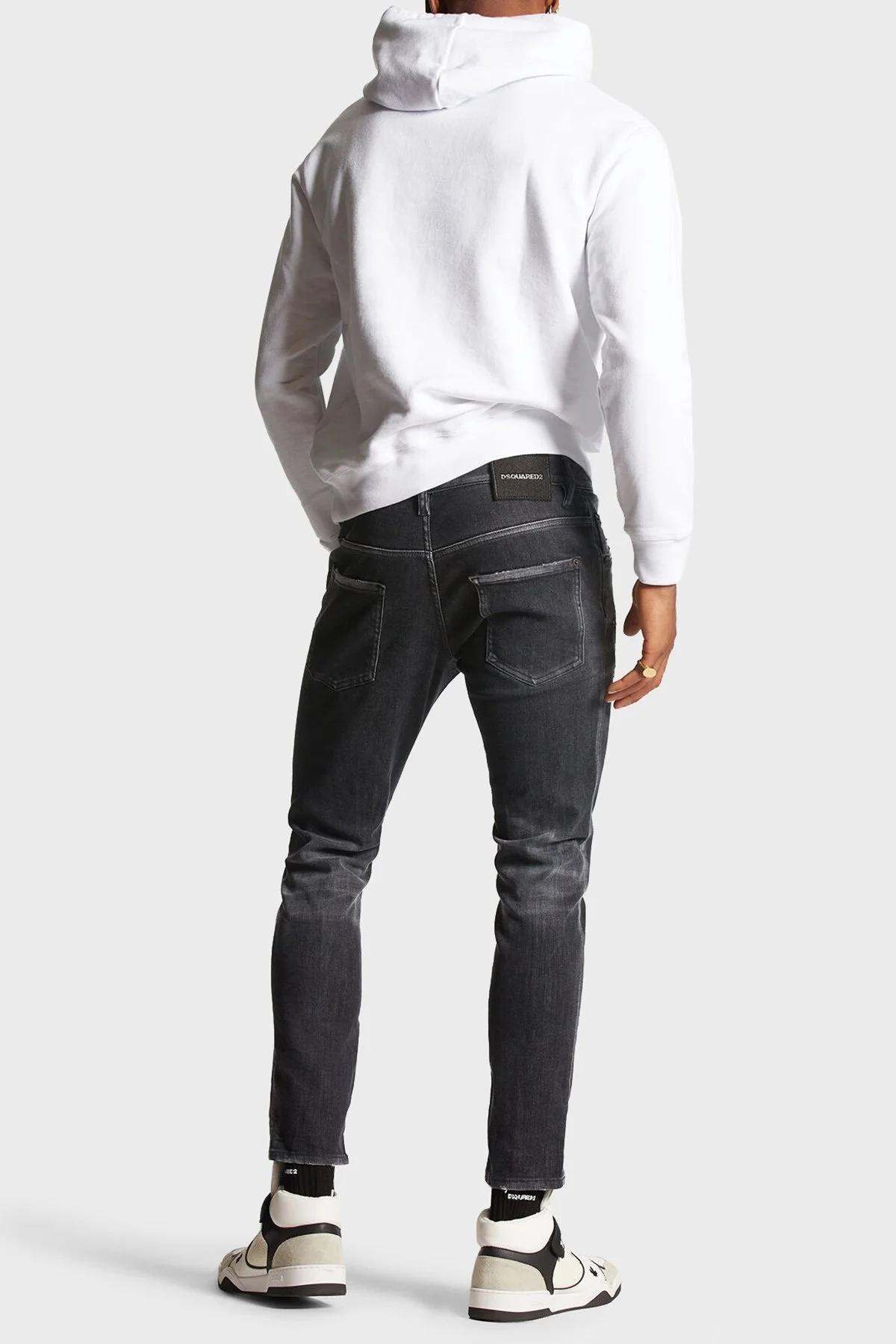 Dsquared2 Streç Pamuklu Skinny Fit Jeans Erkek Kot Pantolon S74LB1475 S30503 900 SİYAH - 2