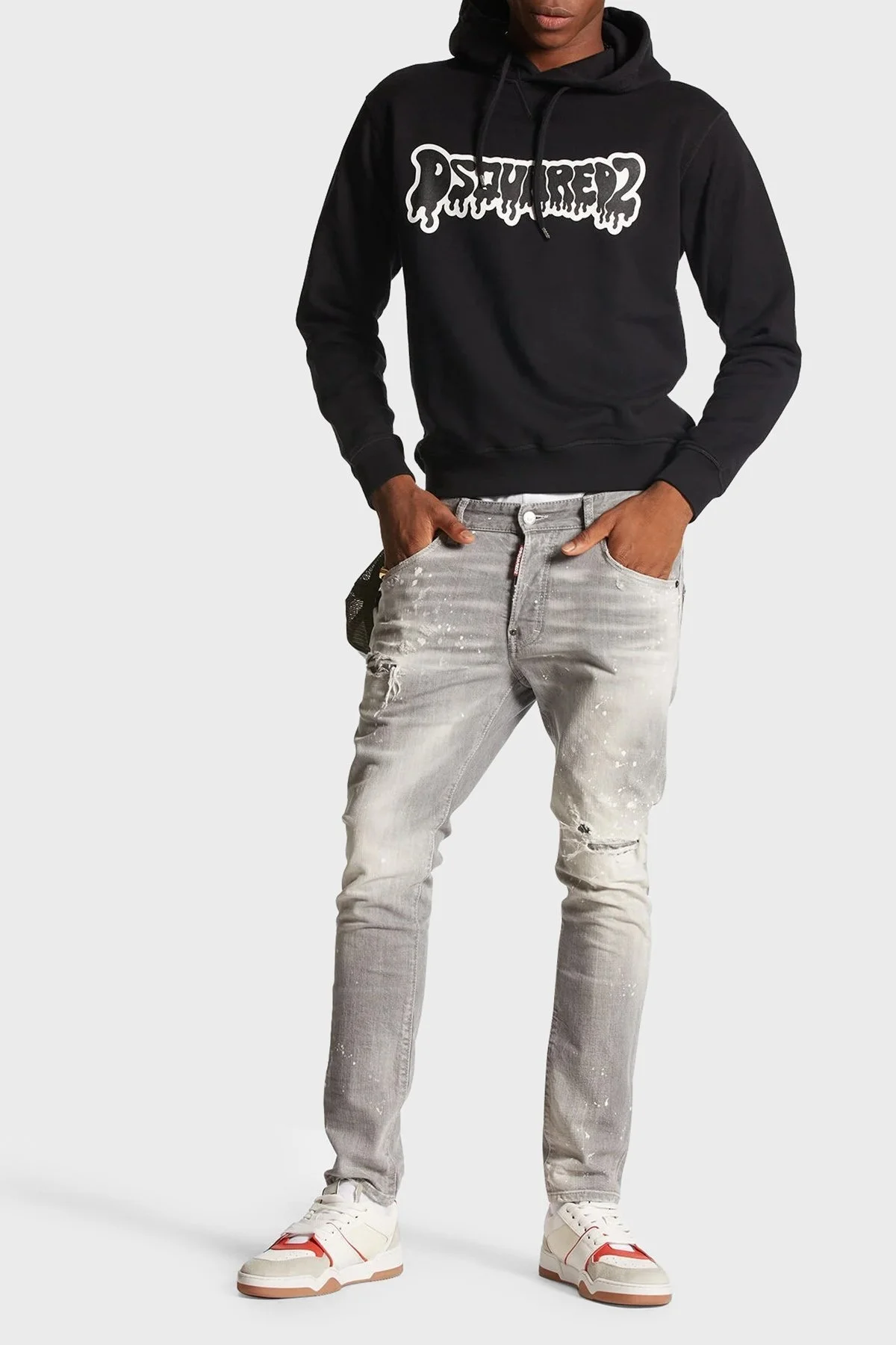 Dsquared2 Streç Pamuklu Skinny Fit Jeans Erkek Kot Pantolon S74LB1477 S30260 852 GRİ - 7