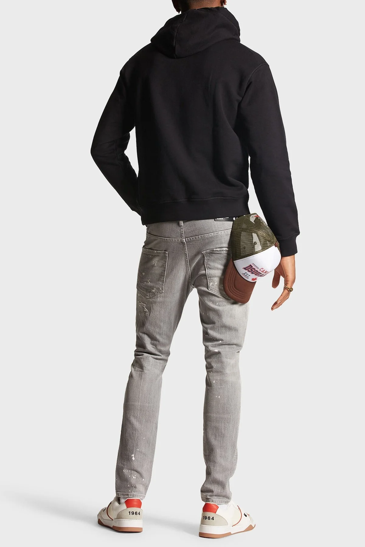 Dsquared2 Streç Pamuklu Skinny Fit Jeans Erkek Kot Pantolon S74LB1477 S30260 852 GRİ - 8