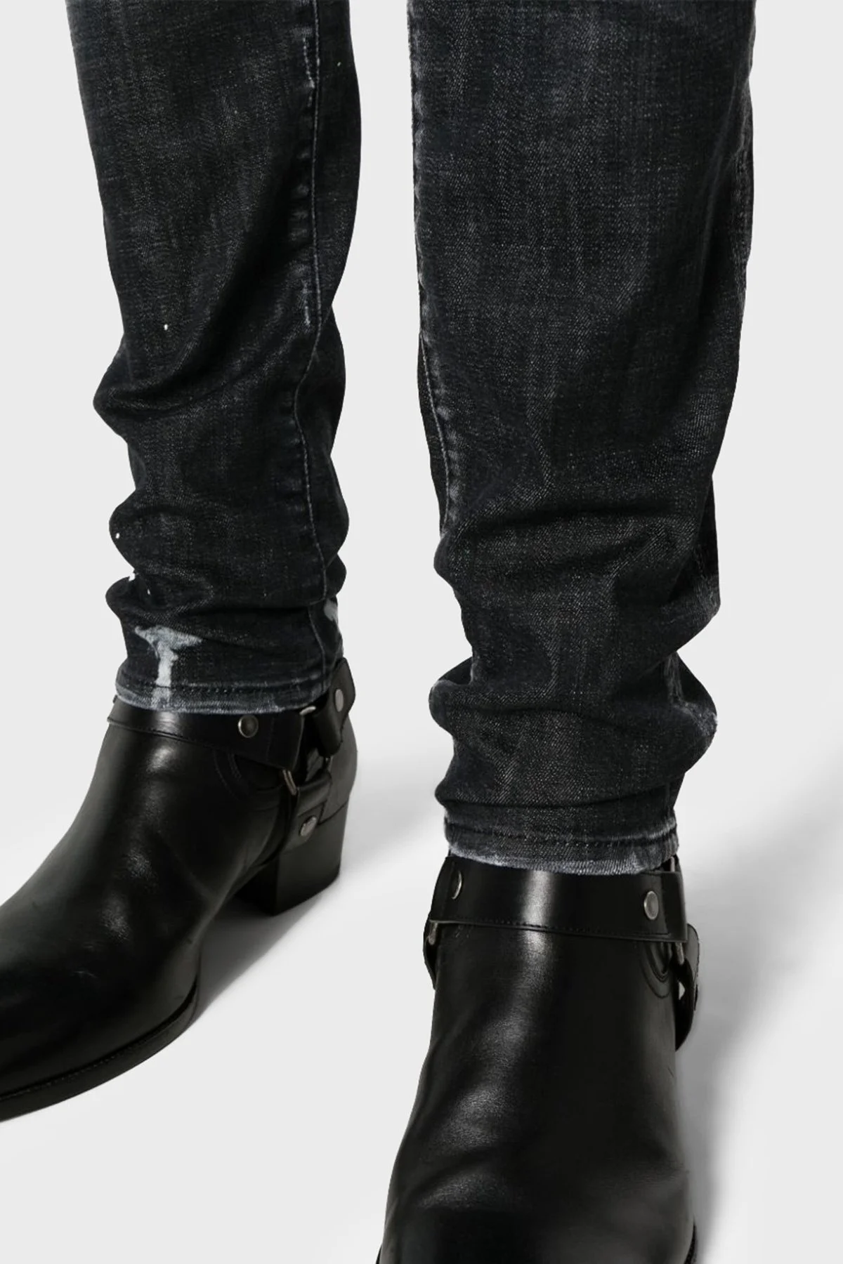 Dsquared2 Streç pamuklu Skinny Fit Jeans Erkek Kot Pantolon S74LB1480 S30357 900 SİYAH - 4