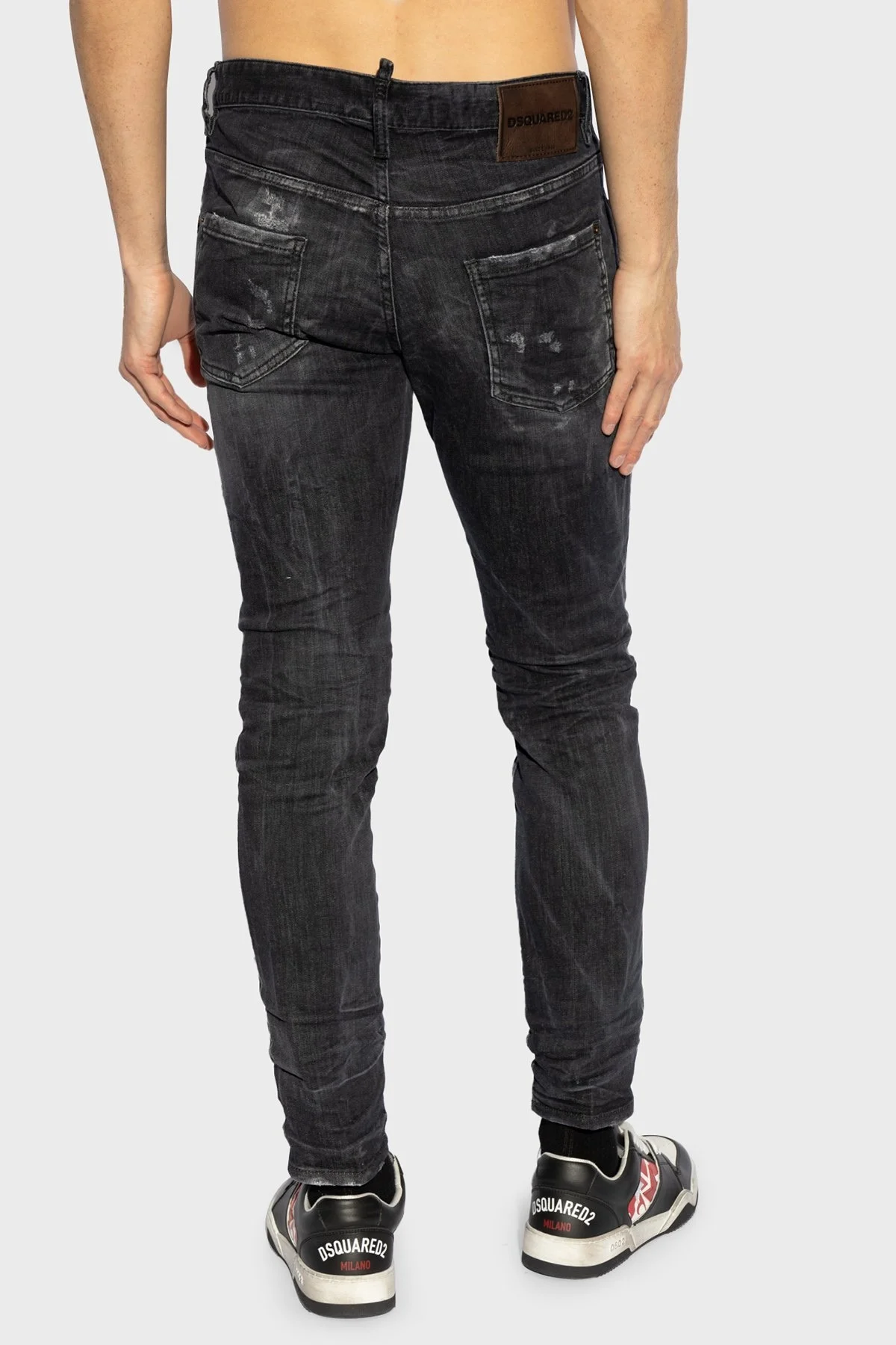Dsquared2 Streç Pamuklu Skinny Fit Normal Bel Dar Paça Jeans Erkek Kot Pantolon S71LB1574 S30503 900 SİYAH - 8