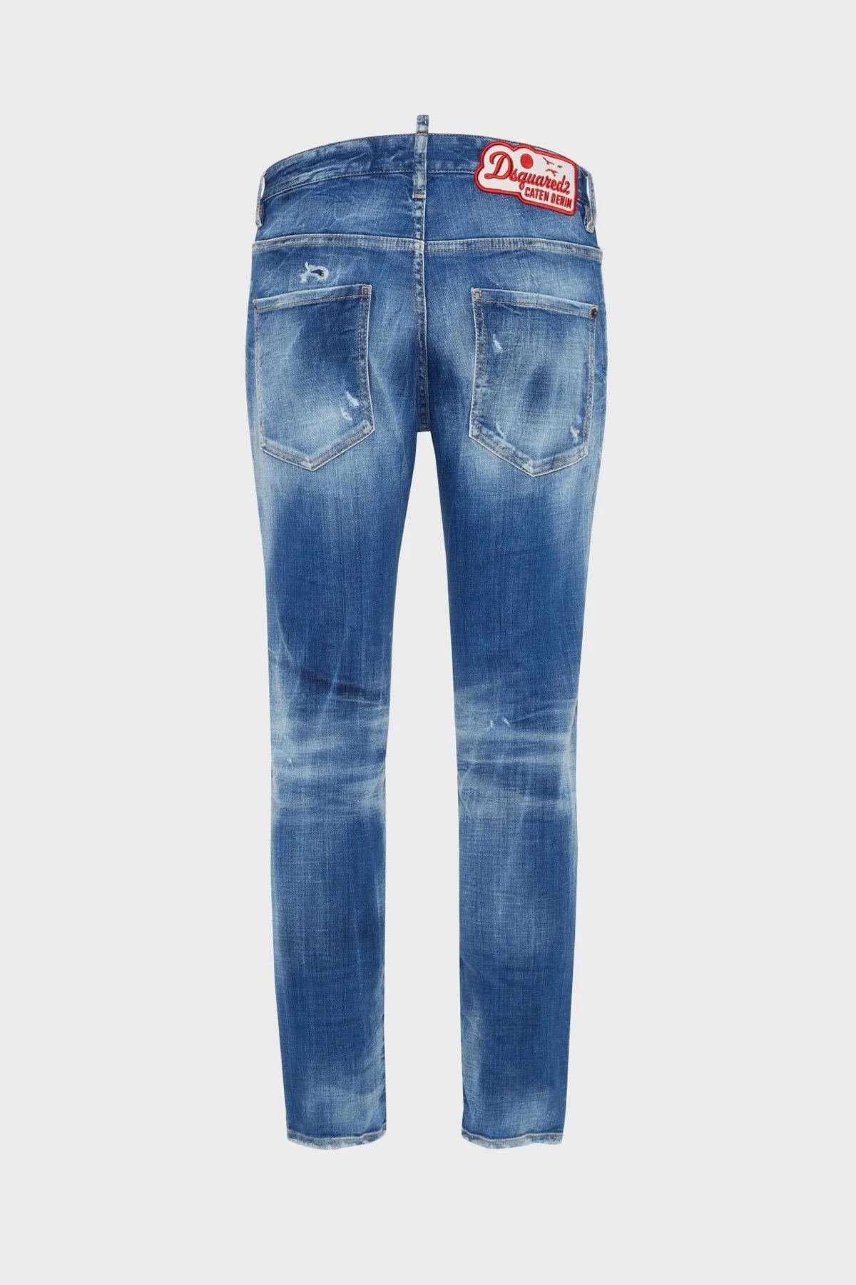 Dsquared2 Streç Pamuklu Skinny Fit Normal Bel Dar Paça Jeans Erkek Kot Pantolon S71LB1577 S30342 470 MAVİ - 12