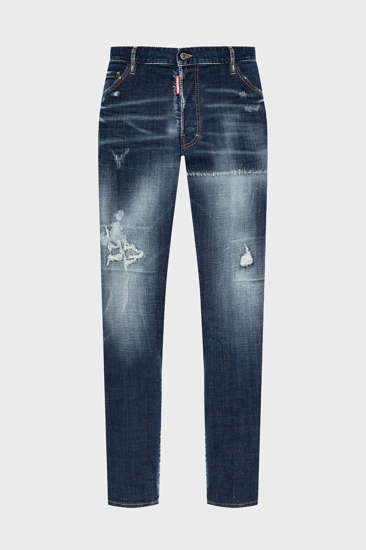 Dsquared2 Streç Pamuklu Skinny Fit Normal Bel Dar Paça Jeans Erkek Kot Pantolon S71LB1580 S30664 470 LACİVERT - 10
