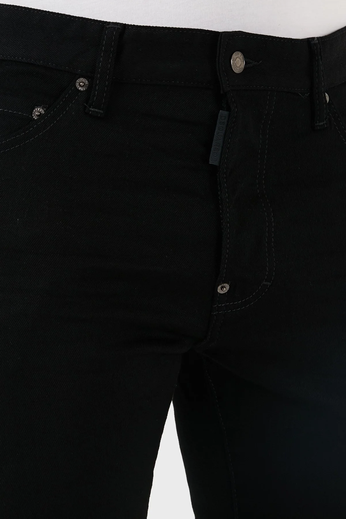 Dsquared2 Streç Pamuklu Slim Fit Dar Paça Jeans Erkek Kot Pantolon S71LB1350 S30564 900 SİYAH - 7