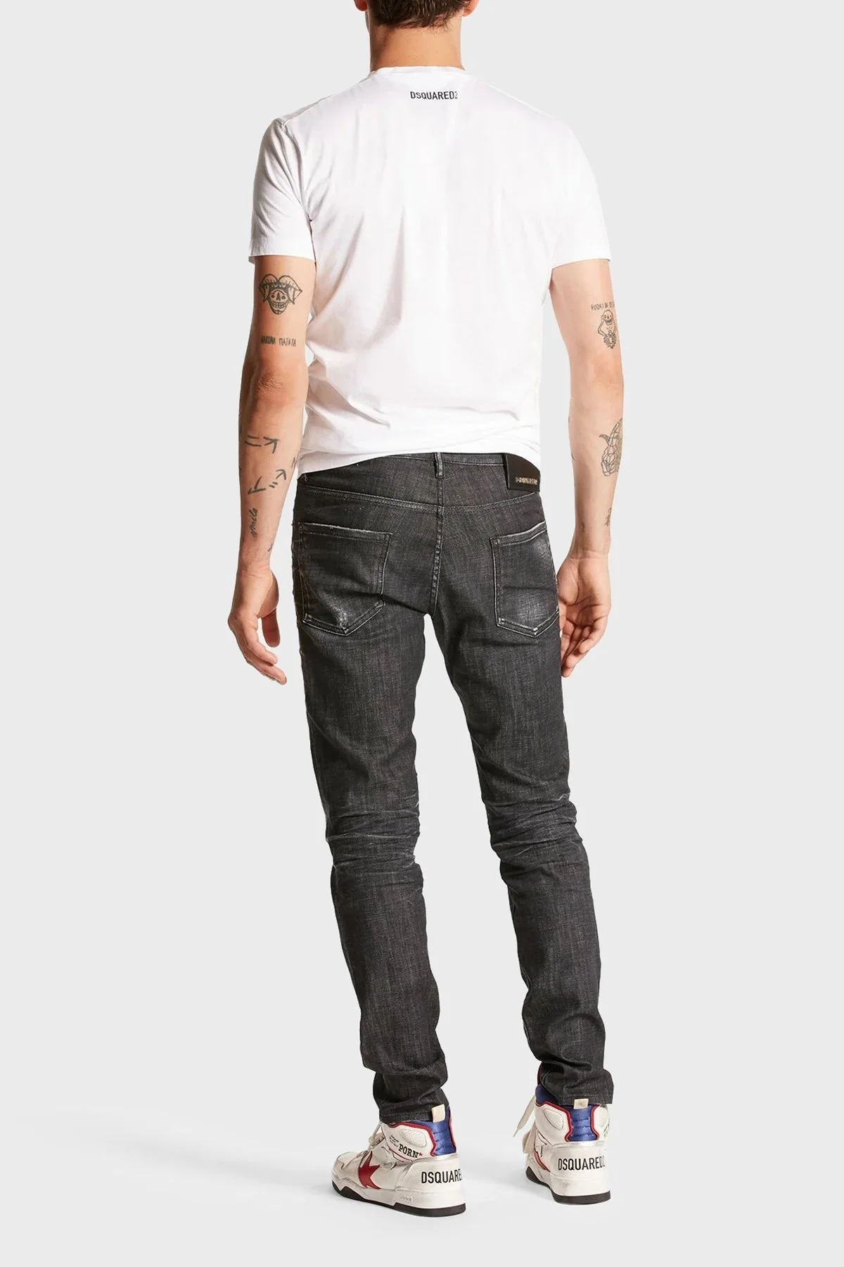 Dsquared2 Streç Pamuklu Slim Fit Jeans Erkek Kot Pantolon S71LB1358 S30357 900 SİYAH - 2