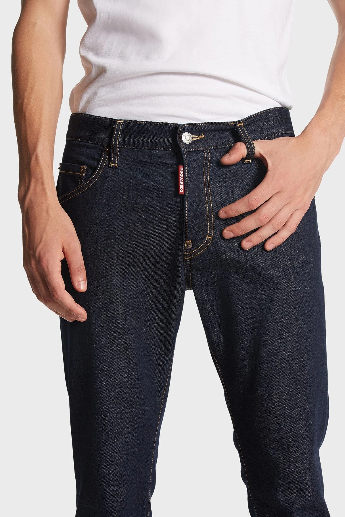 Dsquared2 Streç Pamuklu Slim Fit Jeans Erkek Kot Pantolon S74LB1425 S30664 470 LACİVERT - 9