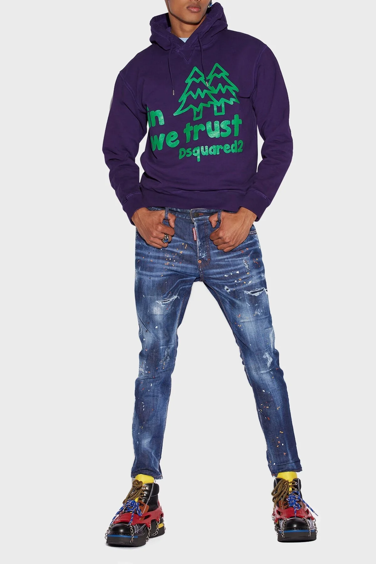 Dsquared2 Streç Pamuklu Super Twinky Skinny Fit Jeans Erkek Kot Pantolon S71LB1110 S30789 470 LACİVERT - 1