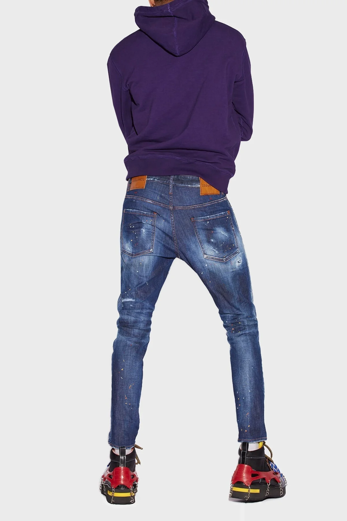 Dsquared2 Streç Pamuklu Super Twinky Skinny Fit Jeans Erkek Kot Pantolon S71LB1110 S30789 470 LACİVERT - 2