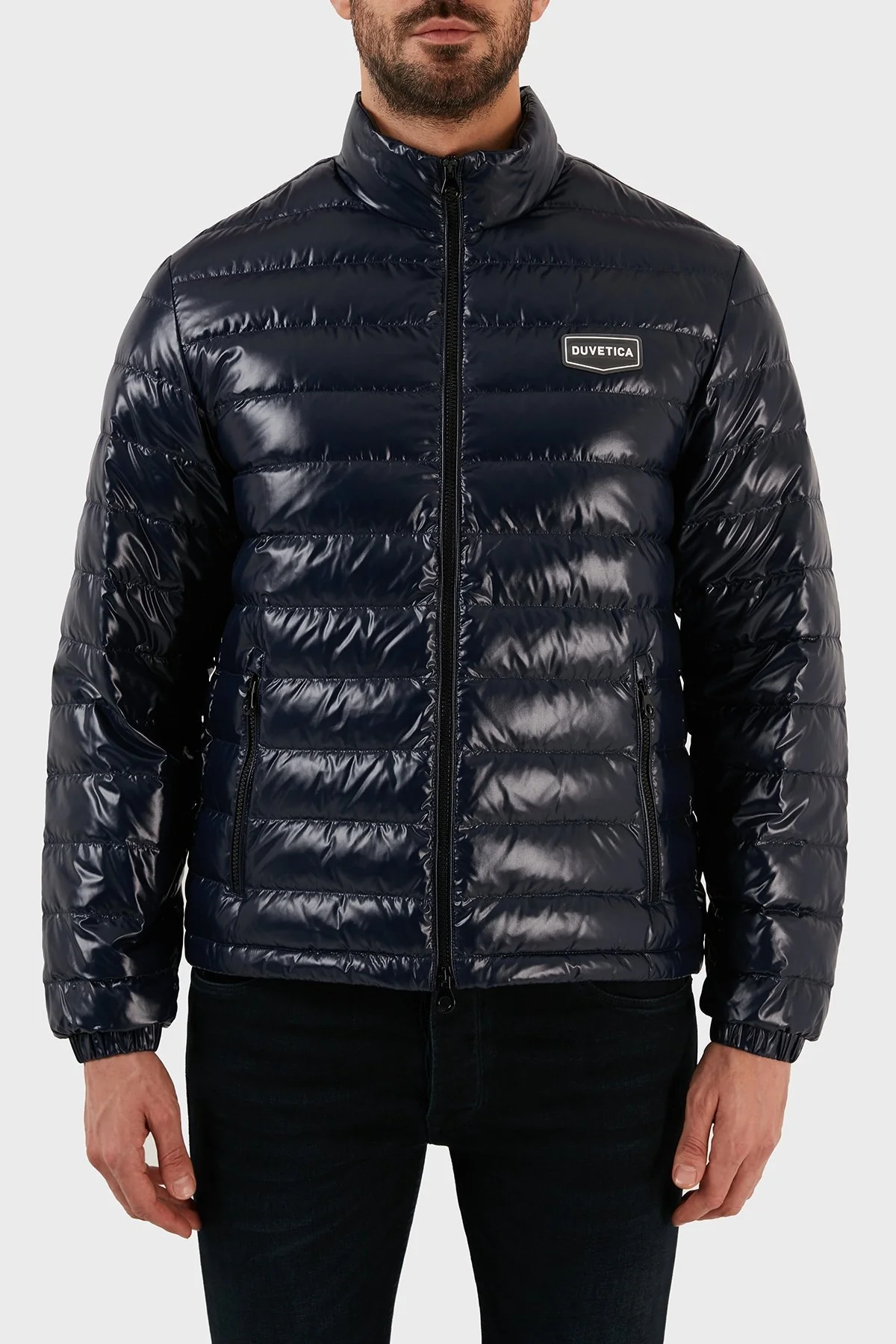 Duvetica Regular Fit Cepli Dik Yaka Şişme Erkek Mont VUDJ00421K0001 NYS LACİVERT - 1