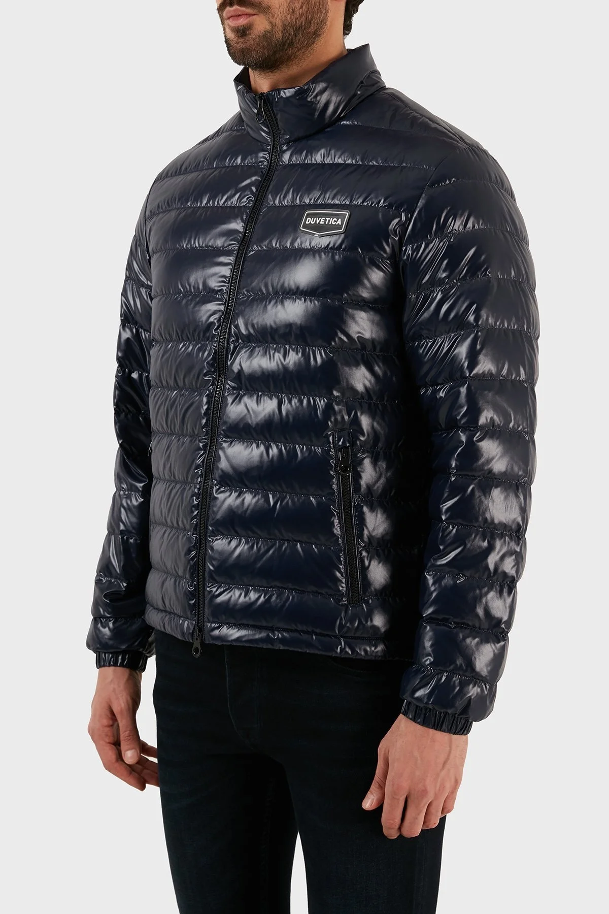 Duvetica Regular Fit Cepli Dik Yaka Şişme Erkek Mont VUDJ00421K0001 NYS LACİVERT - 2