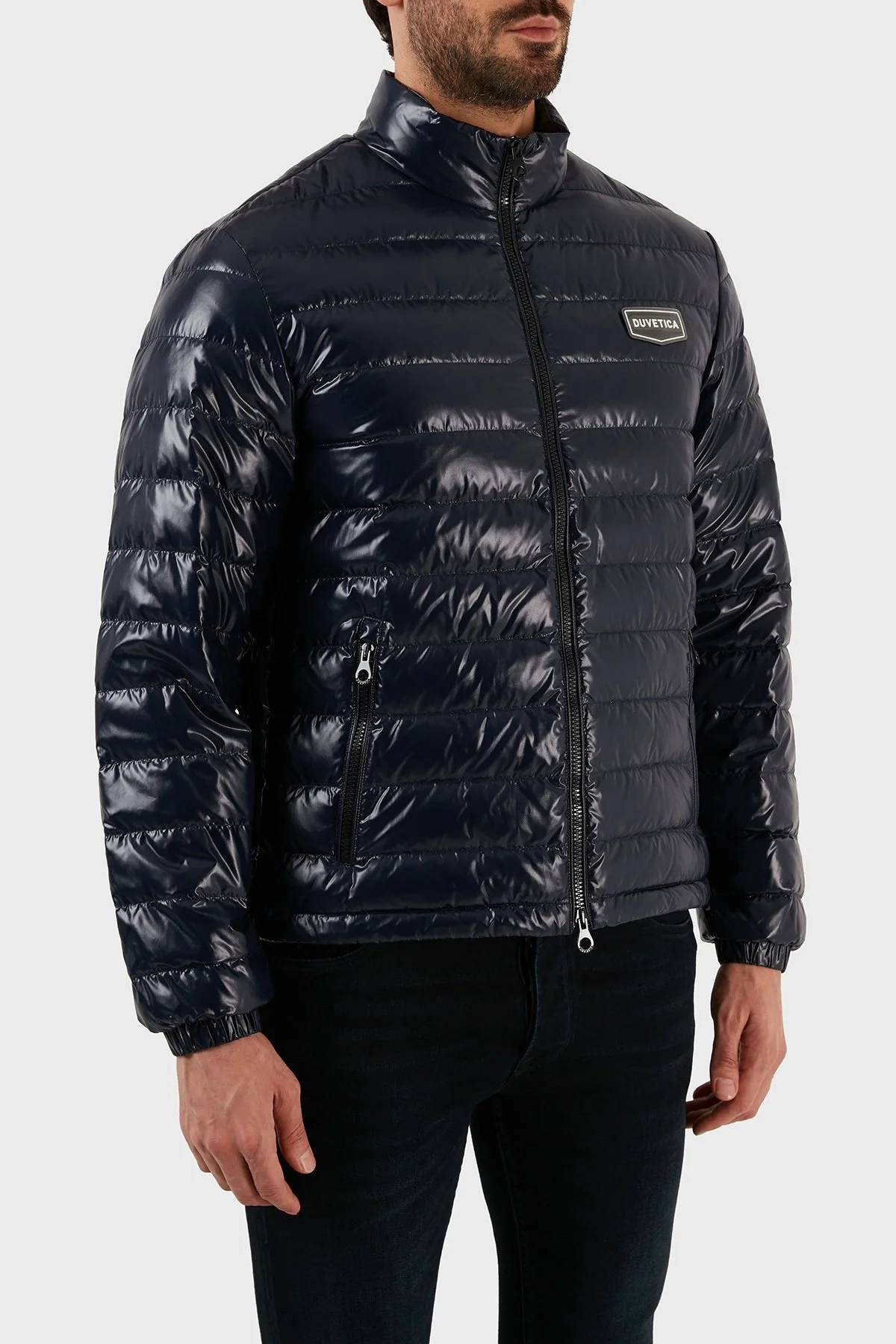 Duvetica Regular Fit Cepli Dik Yaka Şişme Erkek Mont VUDJ00421K0001 NYS LACİVERT - 3