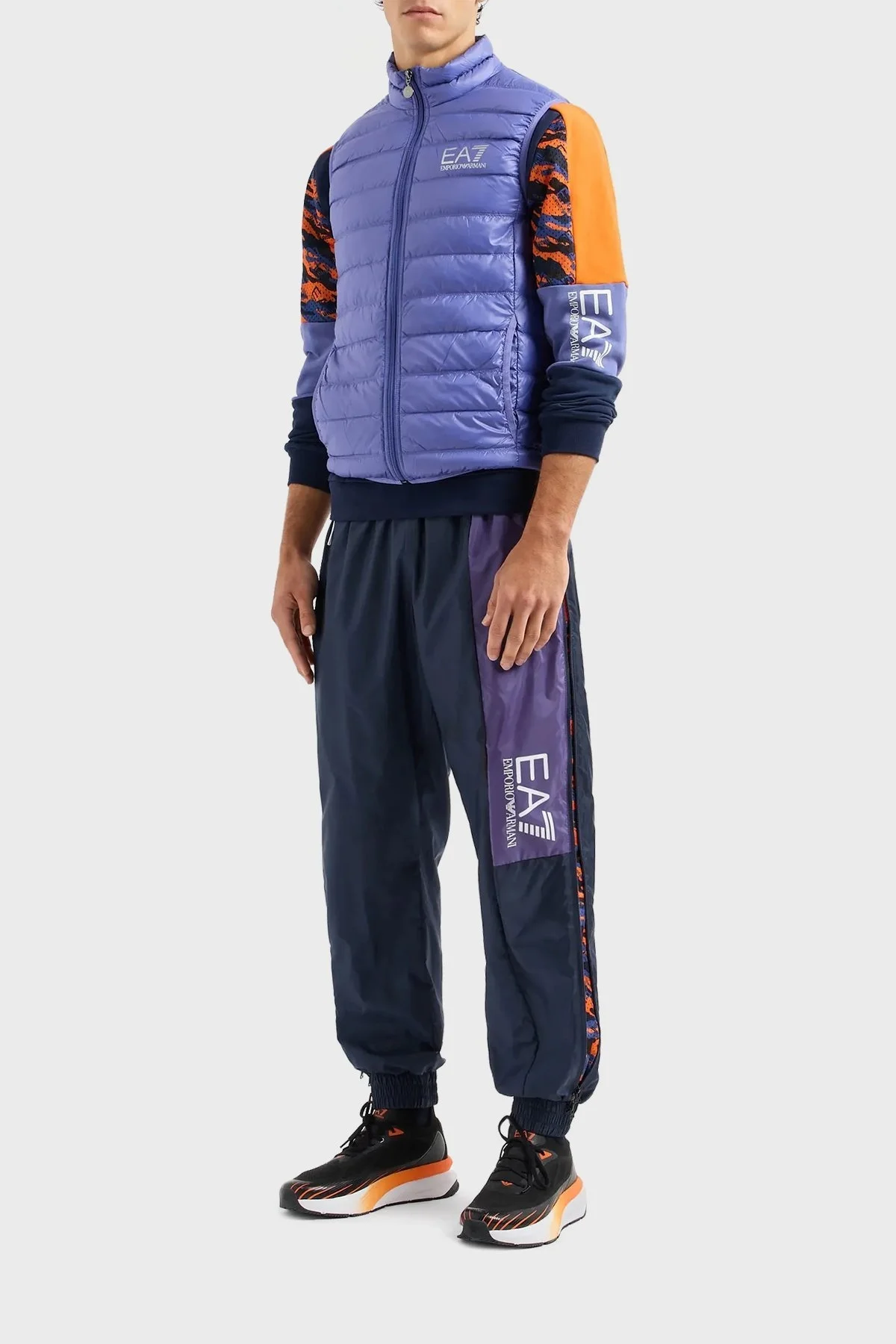 EA7 % 100 Kuş Tüyü Dolgulu Kapitoneli Erkek Yelek 8NPQ01 PN29Z 1557 MOR - 3