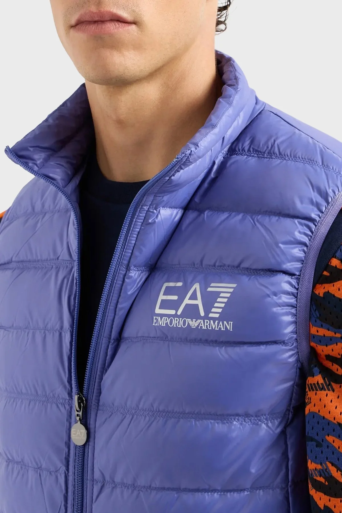 EA7 % 100 Kuş Tüyü Dolgulu Kapitoneli Erkek Yelek 8NPQ01 PN29Z 1557 MOR - 4