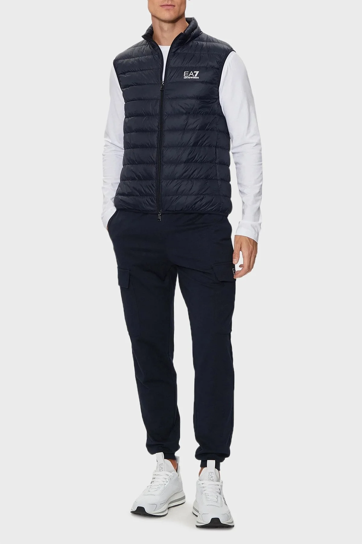 EA7 % 100 Kuş Tüyü Dolgulu Kapitoneli Erkek Yelek 8NPQ06 PNGPZ 1562 LACİVERT - 3