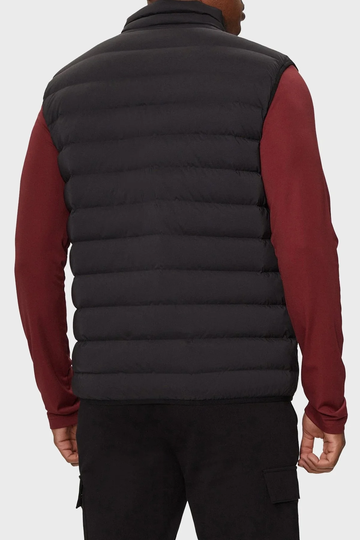 EA7 %100 Kuş Tüyü Dolgulu Şişme Erkek Yelek 6DPQ02 PNHAZ 1200 SİYAH - 2